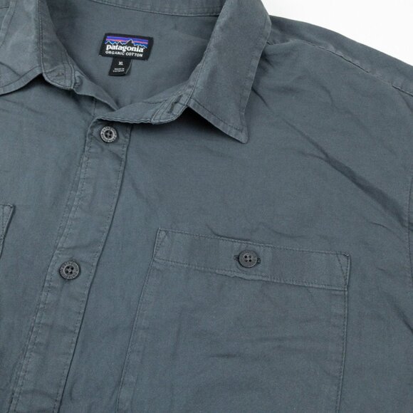 Patagonia Long Sleeve Pima Cotton Shirt Men's XL Gray Outdoor Button-Up 53838 - Picture 5 of 15